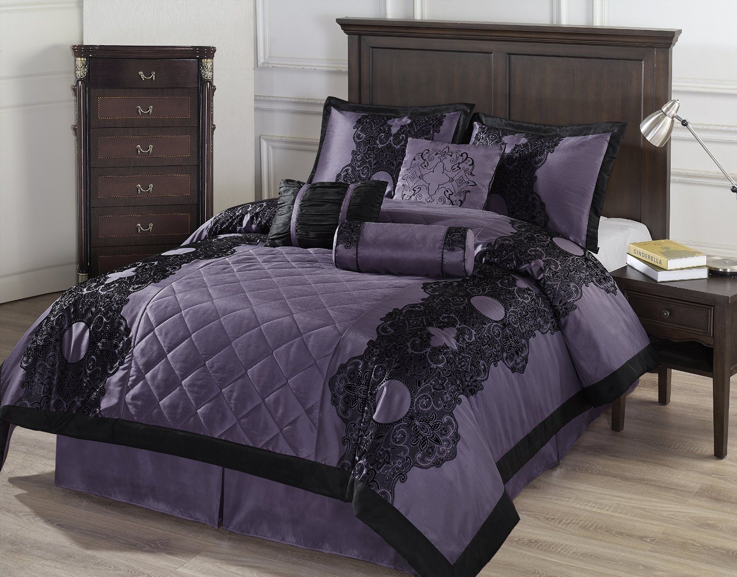Total Fab Deep Dark Purple Comforters & Bedding Sets