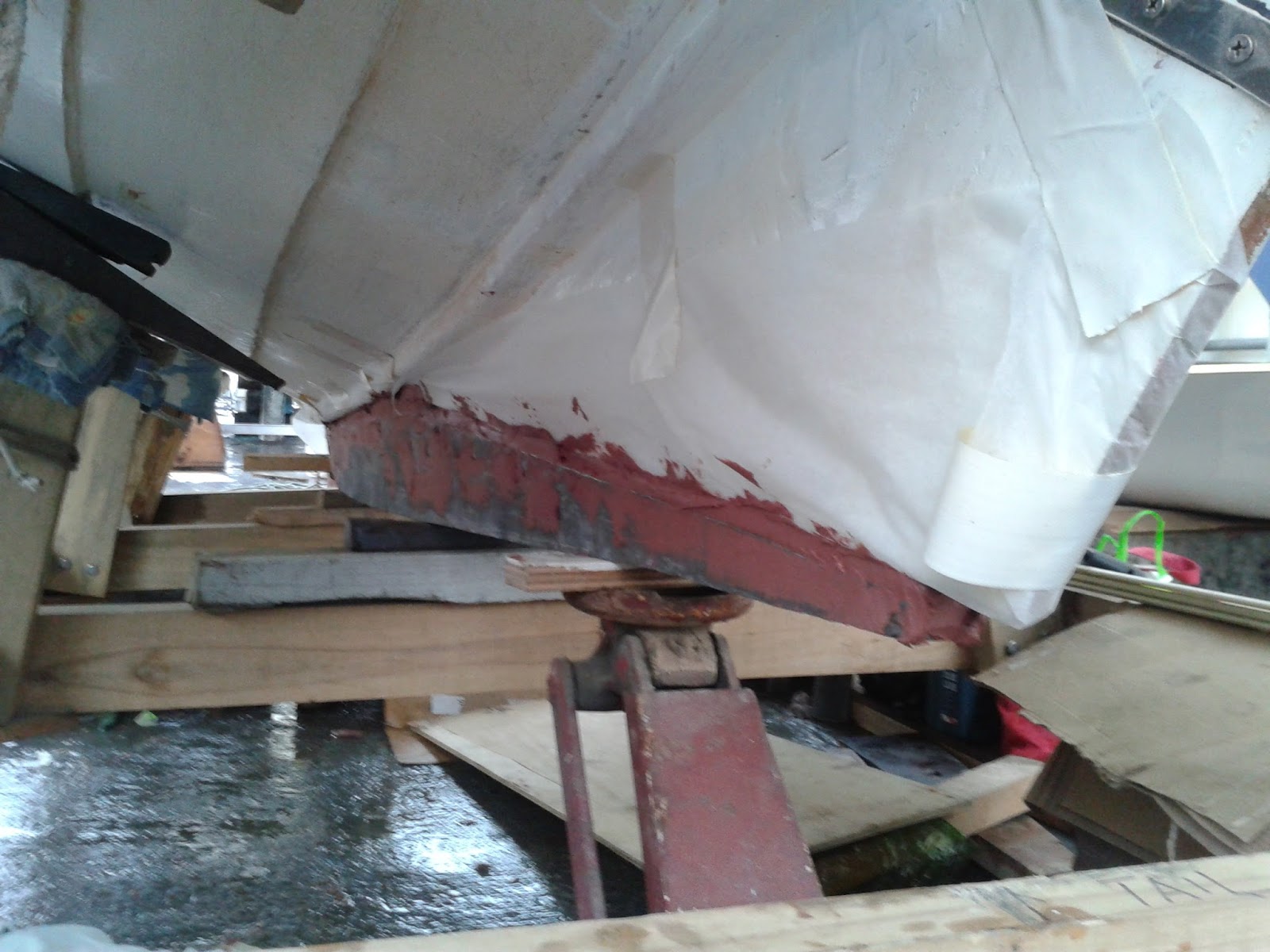 Building a Somes Sound Wooden Boat in Hong Kong Lead Ballast Keel on