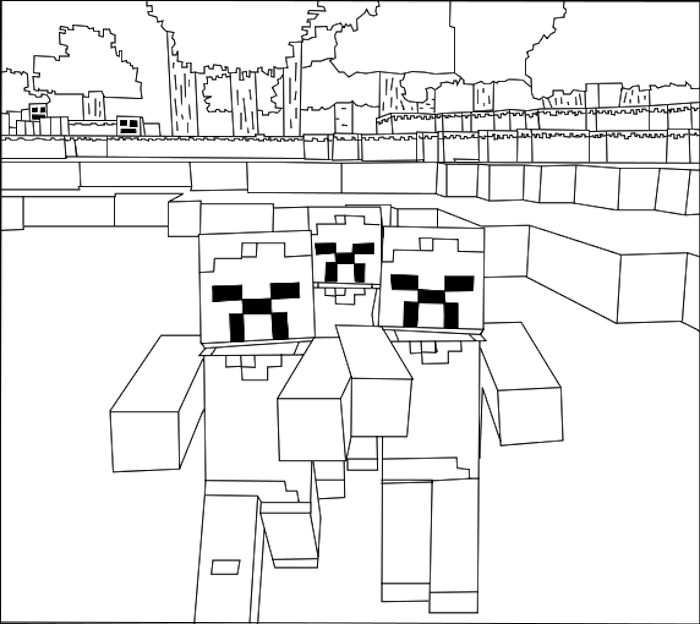Kids Under 7 Minecraft Coloring Pages