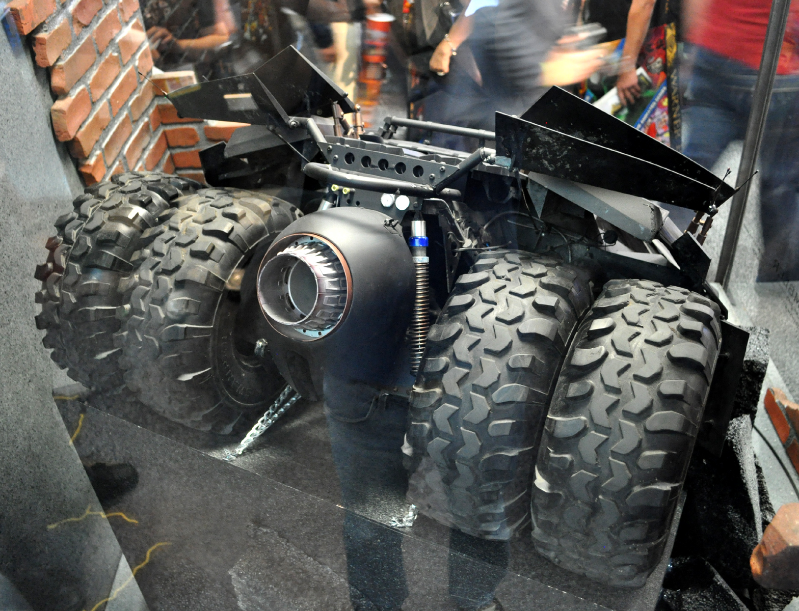 Just A Car Guy a 75 pound model of the Batman Tumbler vehicle, used in production for the movie