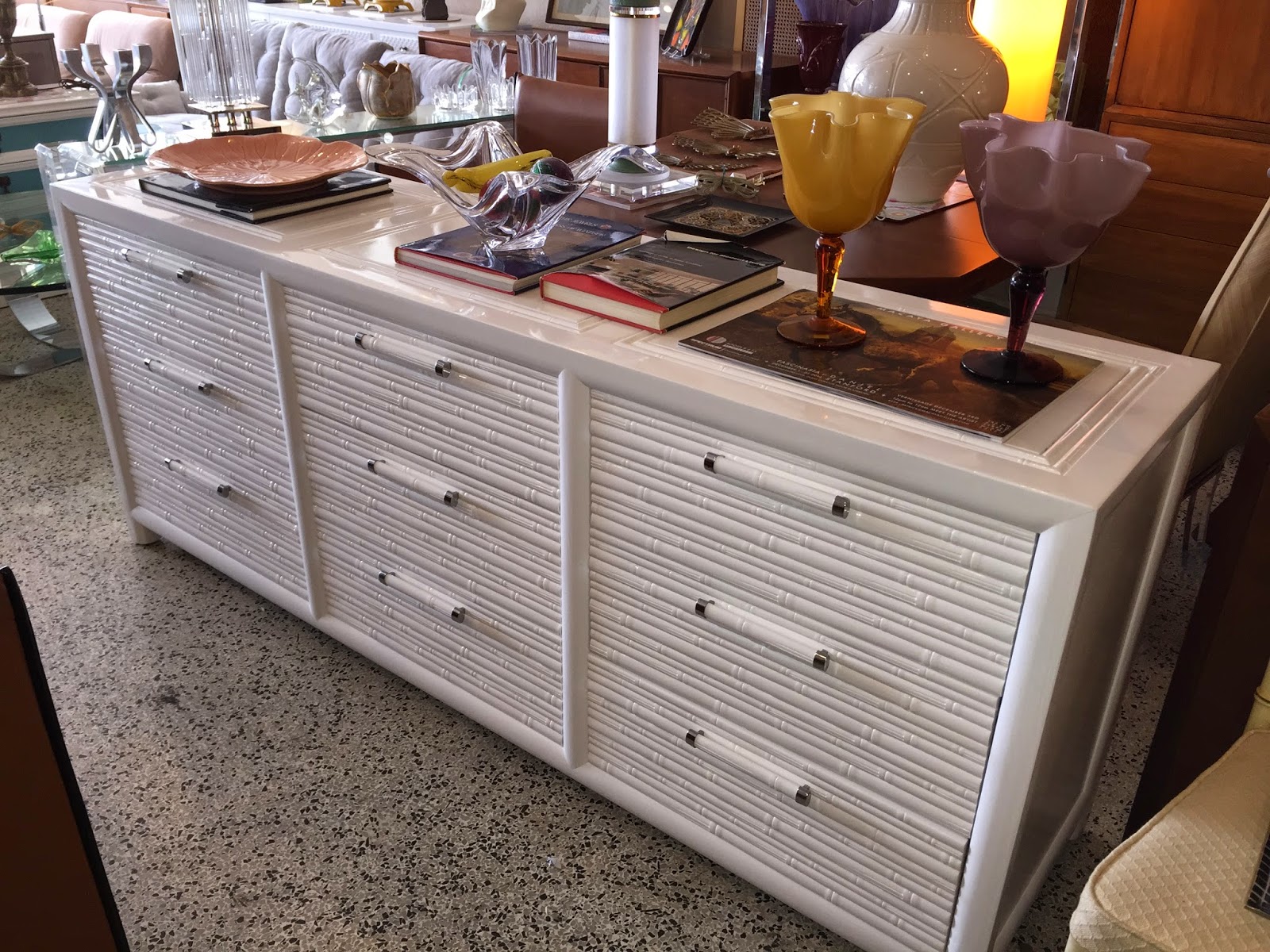 Mid Century Modern Miami Vintage Furniture Store White Buffet