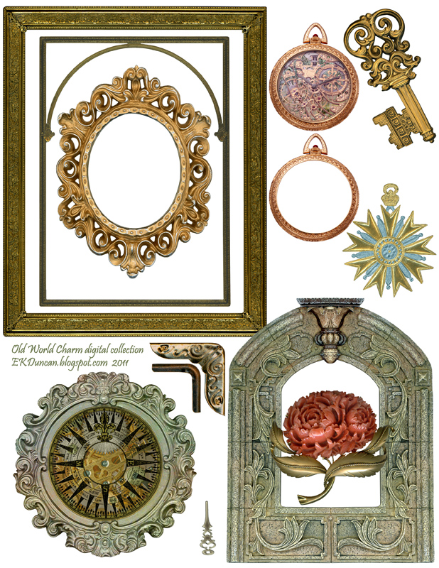 EKDuncan My Fanciful Muse EKD "Old World Charm" Embellishment Set 1