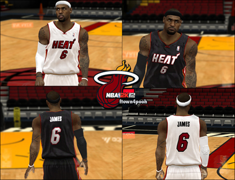 NBA 2K12 Miami Heat White Jersey Patch 