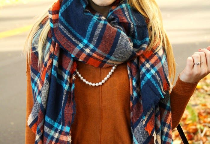 orange blanket scarf