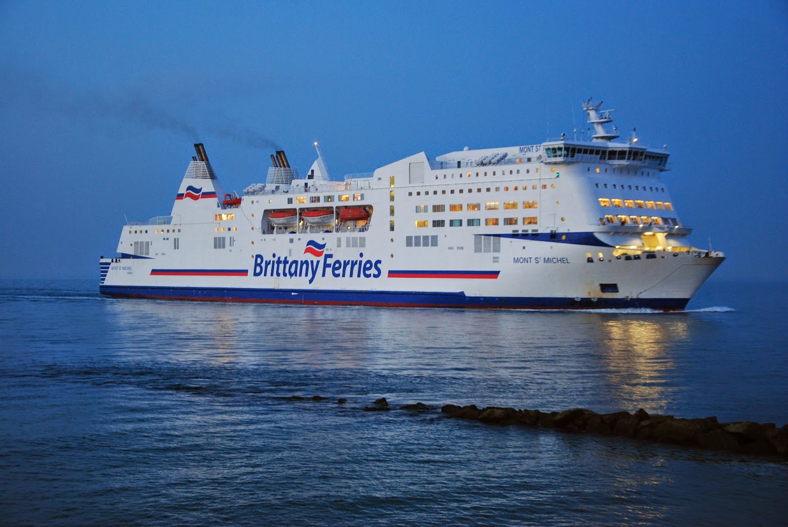 BRITTANY FERRIES MONT ST MICHEL arriving Ouistreham
