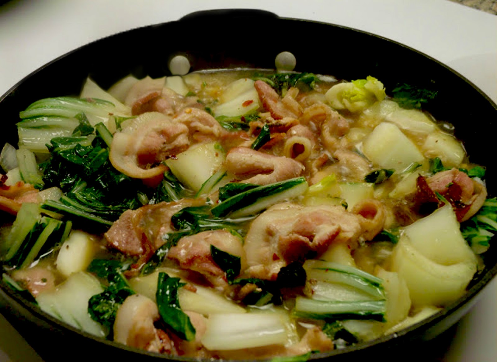 The Low Carb Kitchen Savory Bok Choy soup