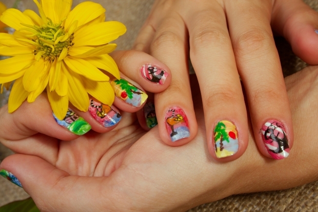 creative nail art funky trend