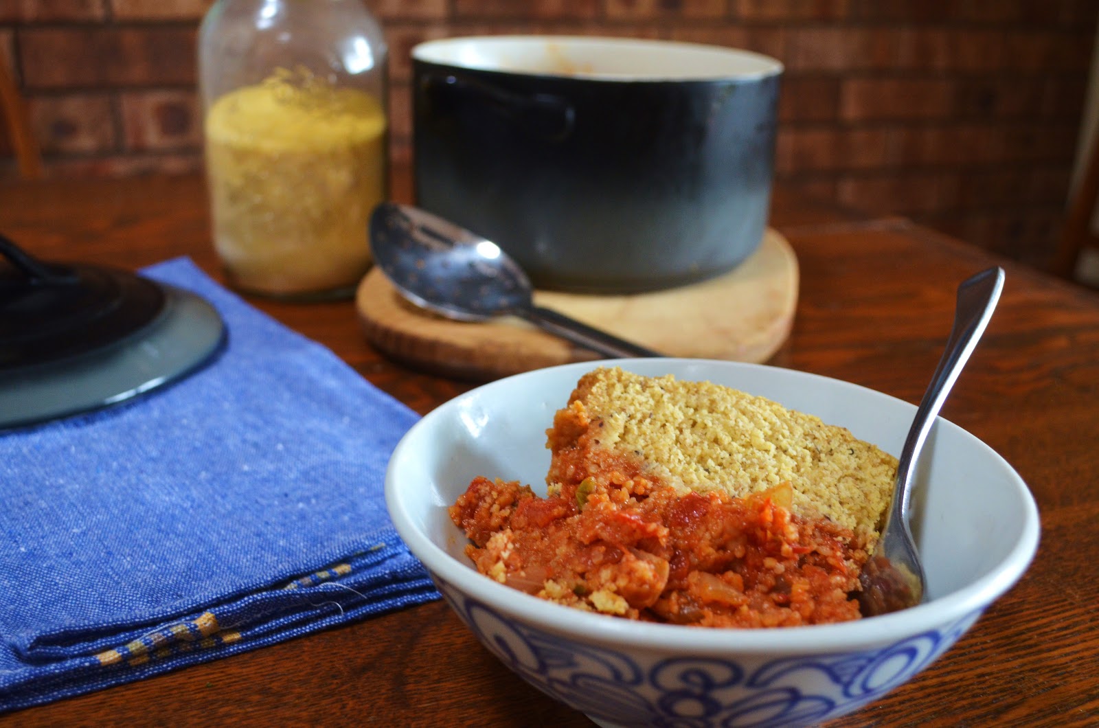 Gormandize Vegan Chili Pone (Texas Chili Con Carne Casserole with