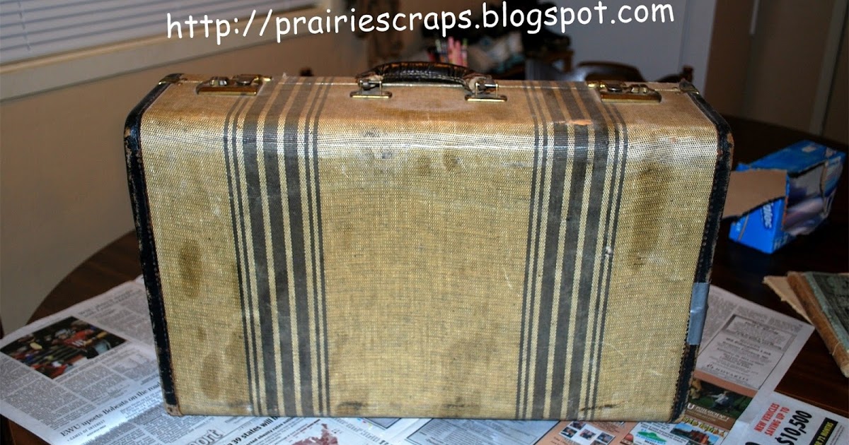 Prairie Scraps Vintage Suitcase Redo