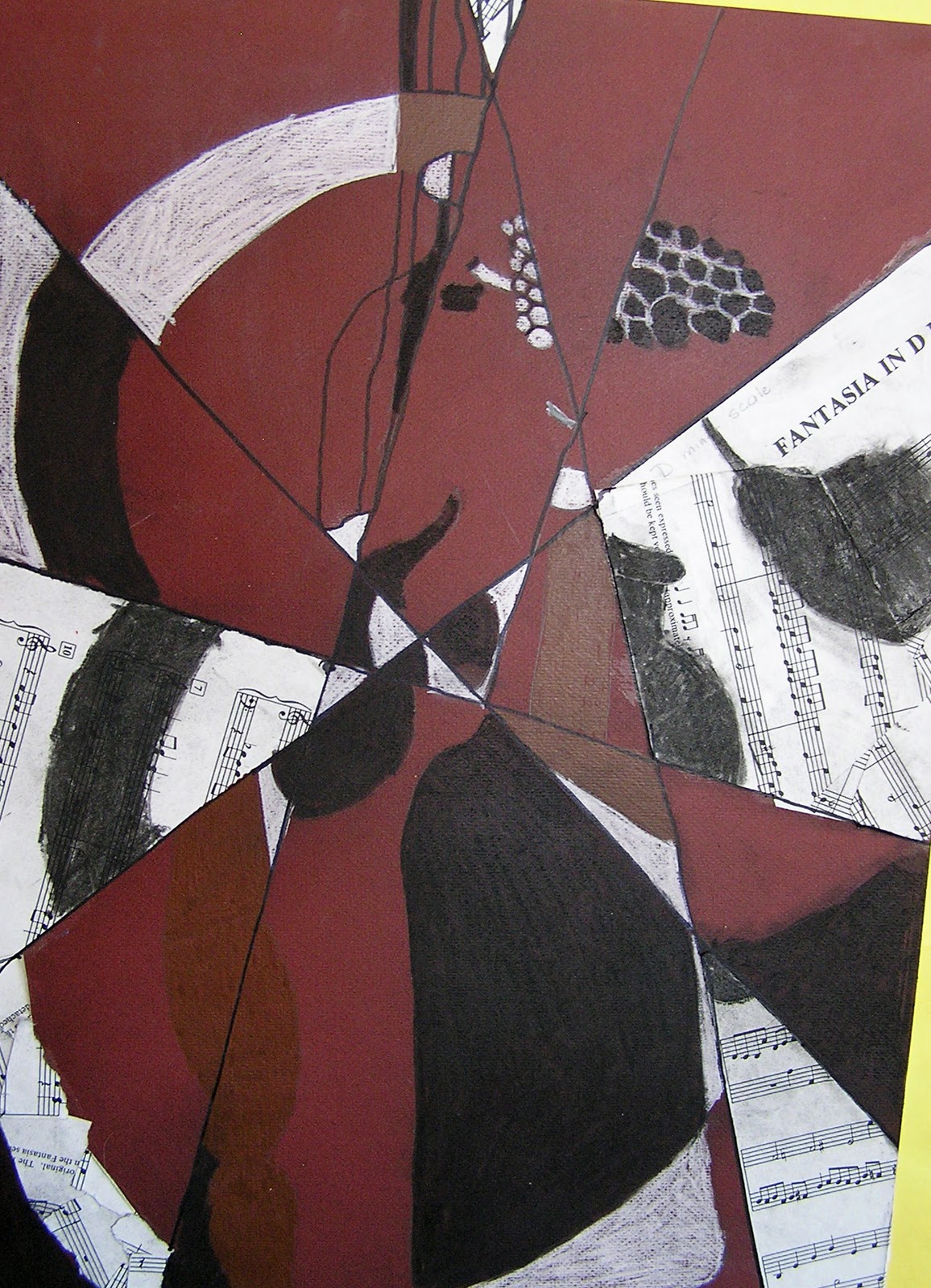 P. C. K. Art Room Cubism in Seventh Grade with Mixed Media