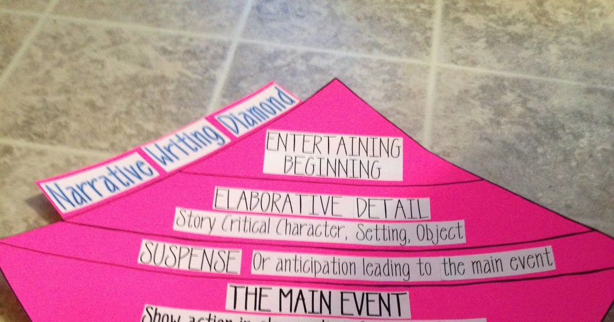 Colorful Teaching Narrative Writing Diamond Freebie