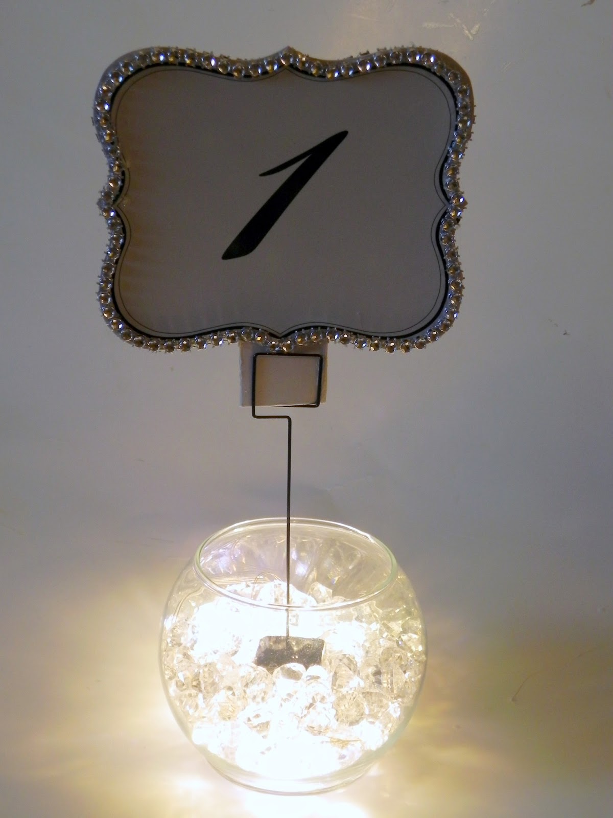Smart n Snazzy Wedding DIY Table Number Lighted Centerpiece