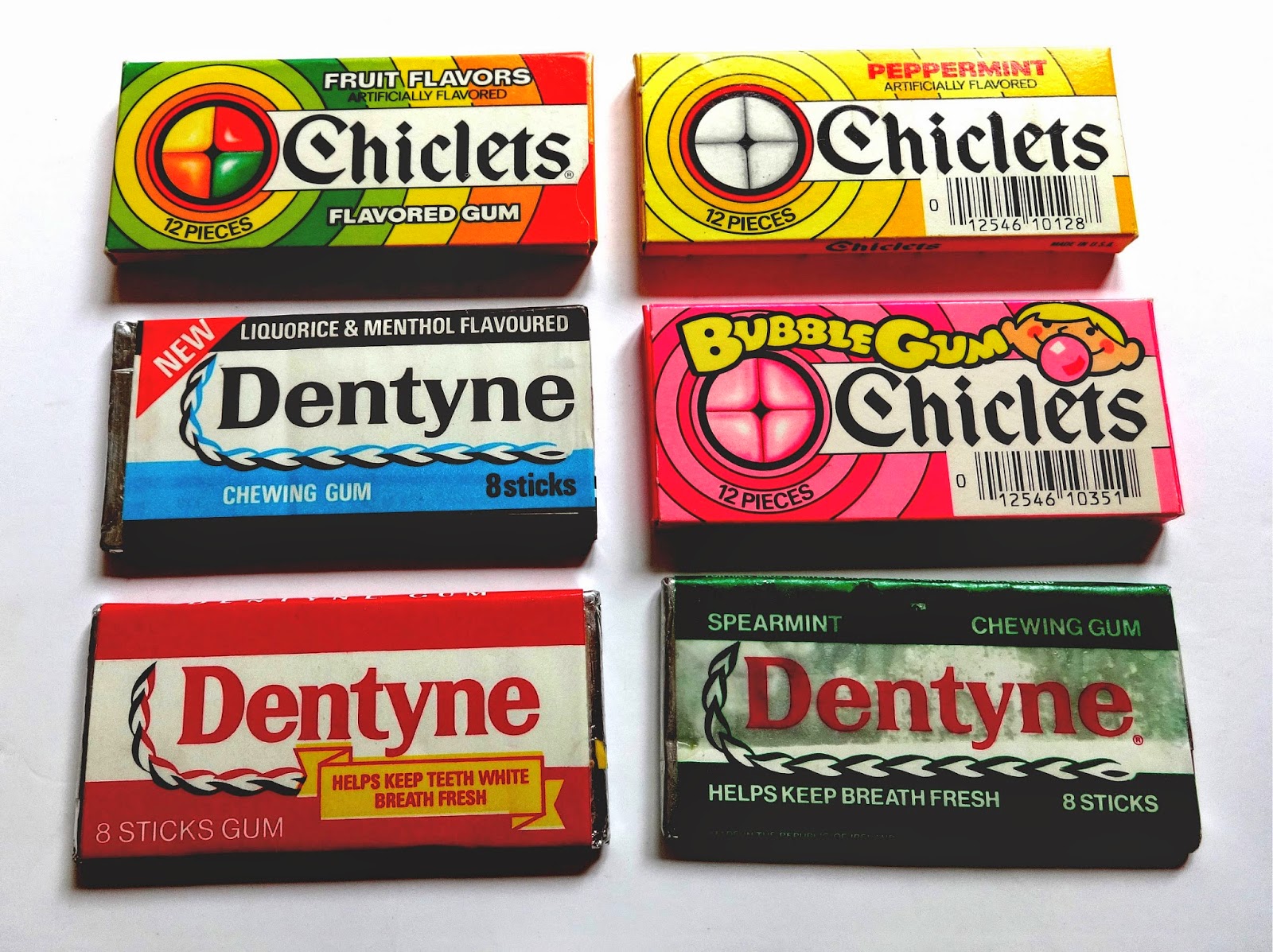 Past Print Chewing gum and typography