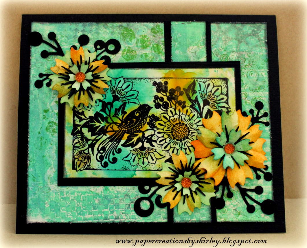 Paper Creations by Shirley Gelli Plate Print and Alcohol Inks