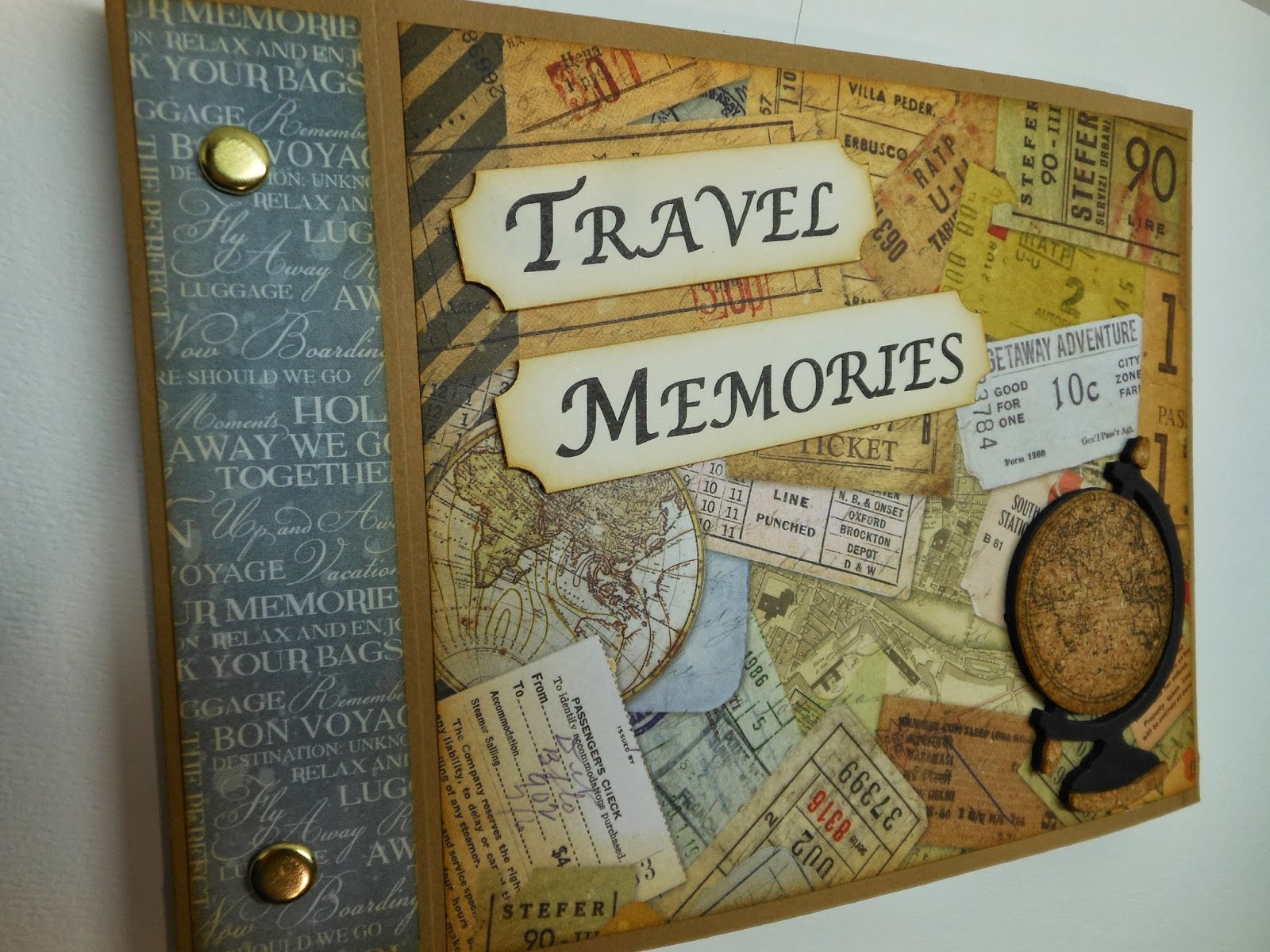 Matchbook Travel Mini Album OR Memory Mini Album, with Bonnie Card