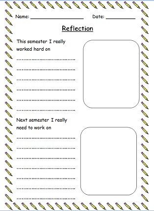 down under teacher freebie mid year learning and behaviour student reflection sheet template
