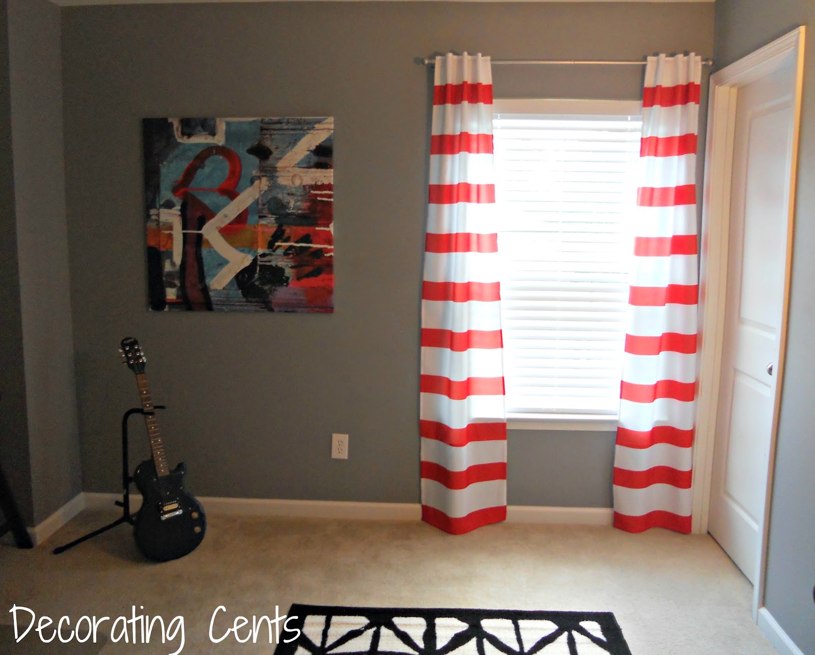 Striped Curtains In The Office