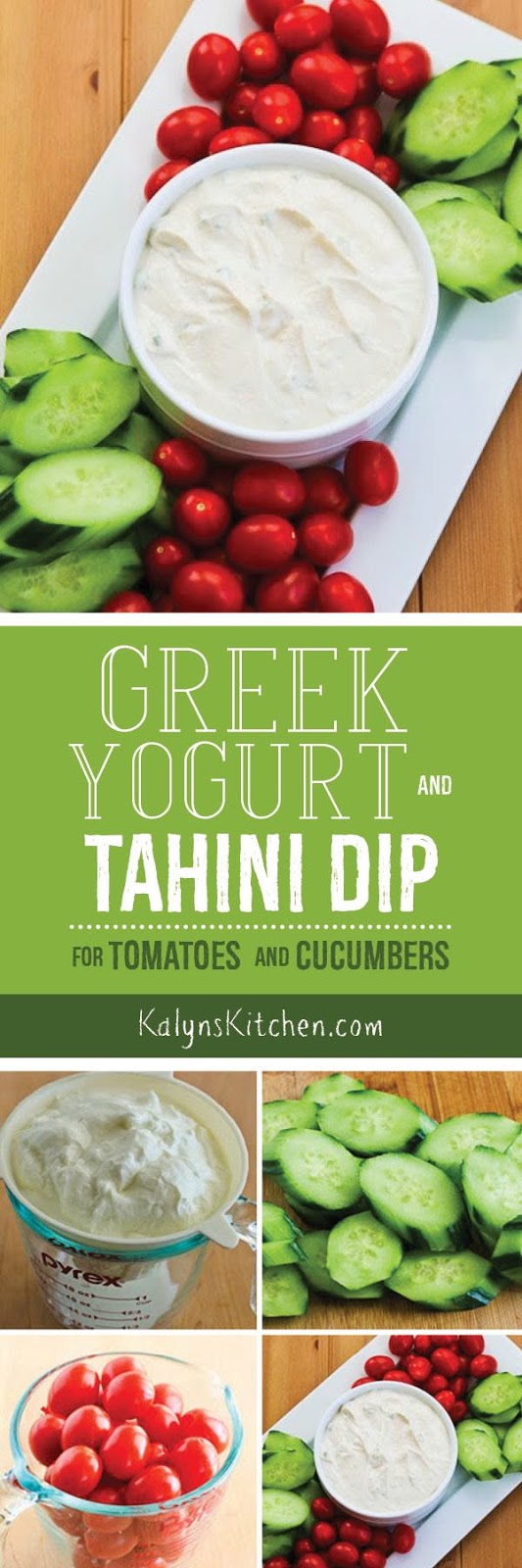 Greek Yogurt and Tahini Dip for Tomatoes and Cucumbers Kalyn's Kitchen