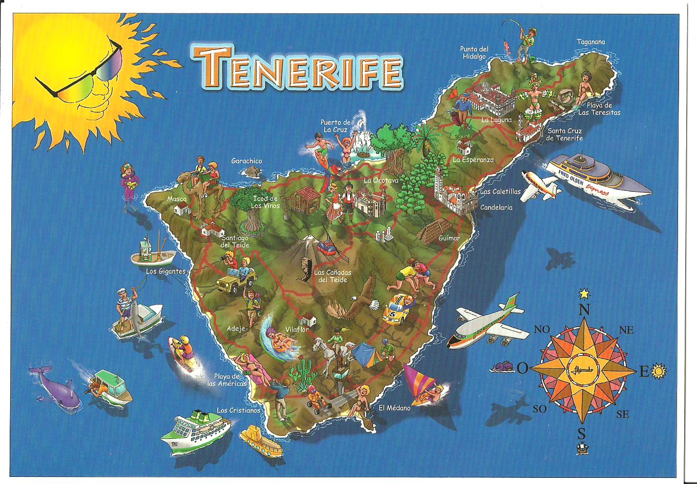 Resultado de imagen de mapa turistico de tenerife
