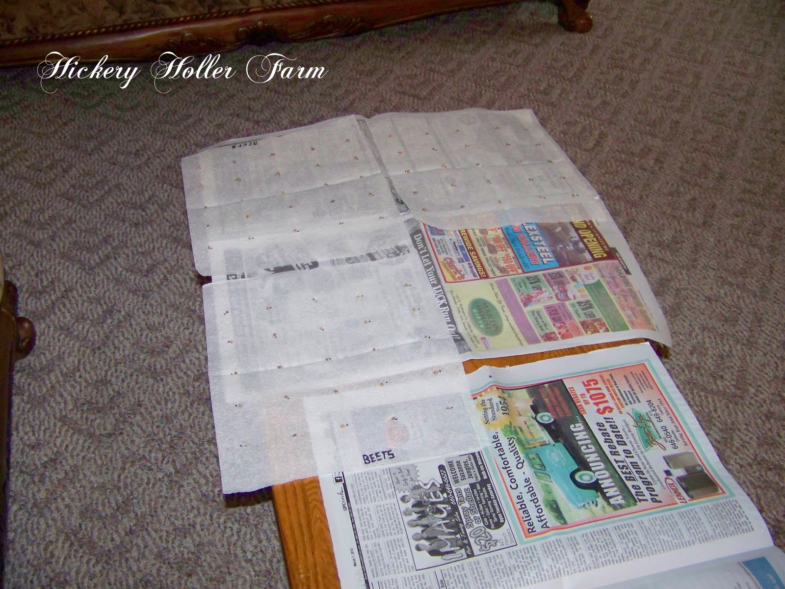 Hickery Holler Farm Making Seed Mats