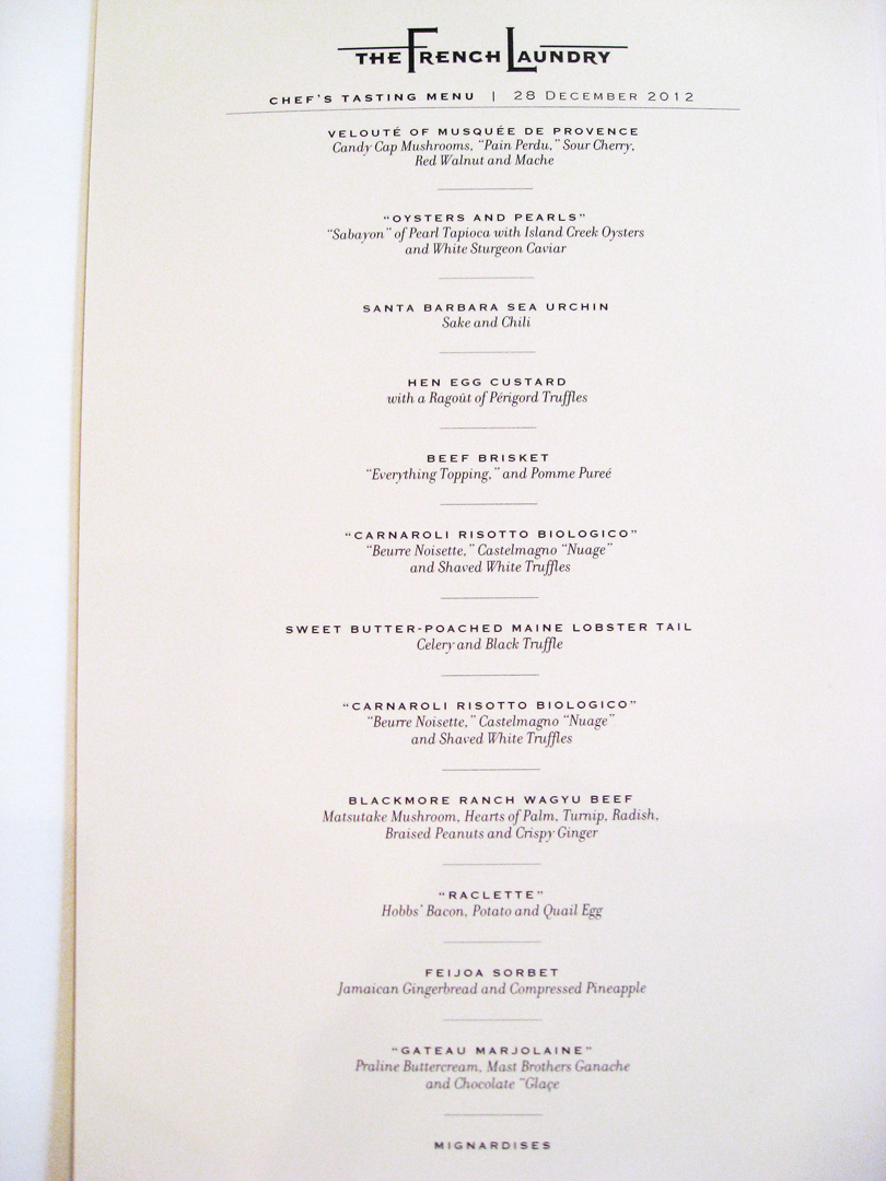 french laundry menu napa french laundry menu napa