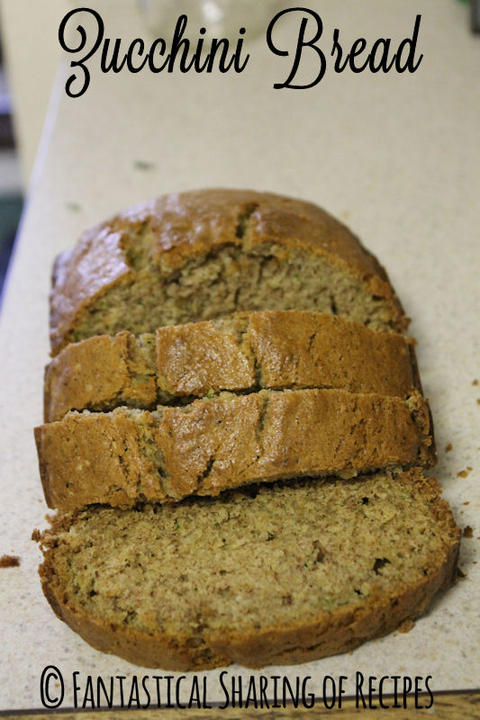 Zucchini Bread | Homemade bread doesn't get much better than this #zucchini | www.fantasticalsharing.com