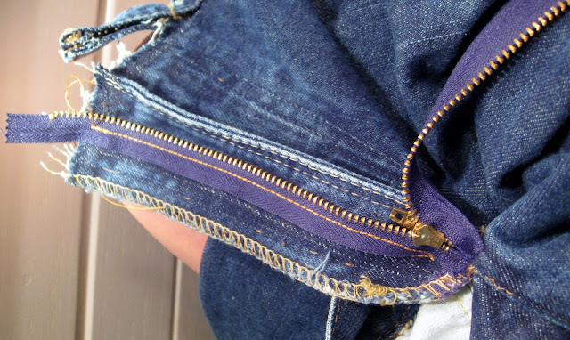 zipper broken teeth fix diy between carefully waistband