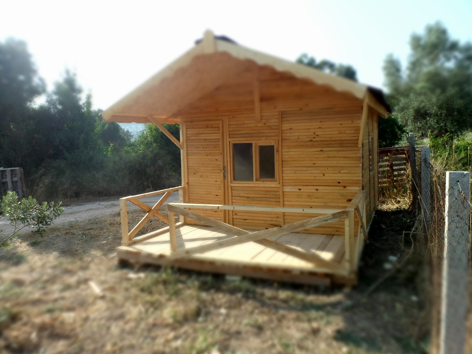 Ahşap ev AHŞAP BAHÇE Bungalow izolasyonlu polimit çatılı ev