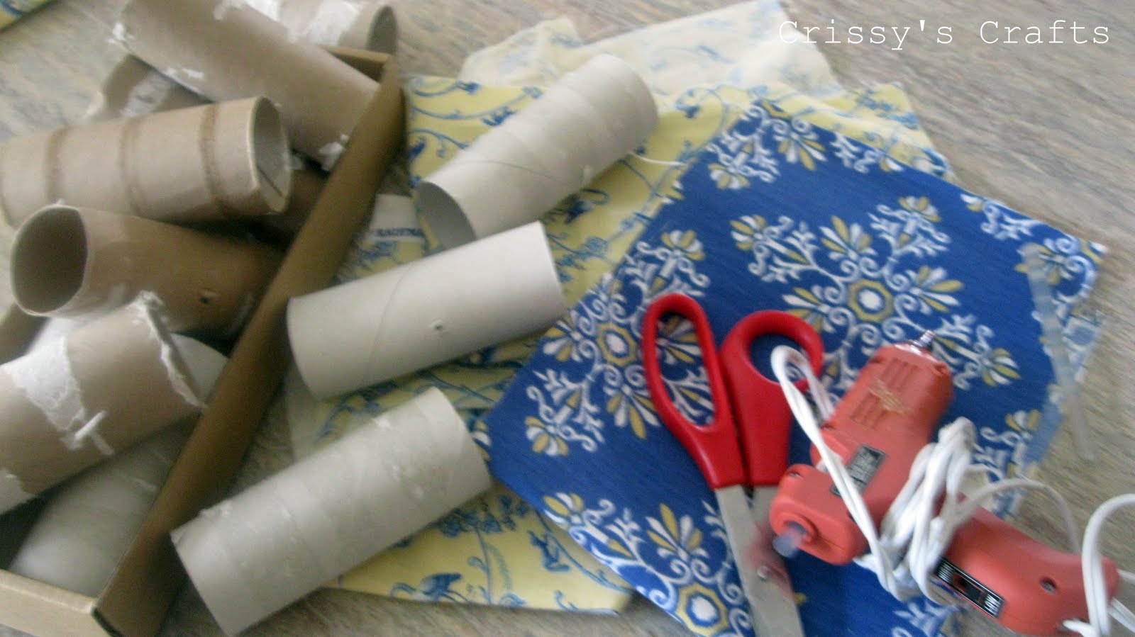 Crissy's Crafts Recycle TP pencil/scissors holders