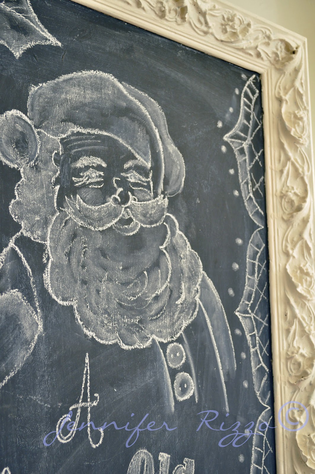 Holiday chalkboard art...Jolly Old St. Nick - Jennifer Rizzo