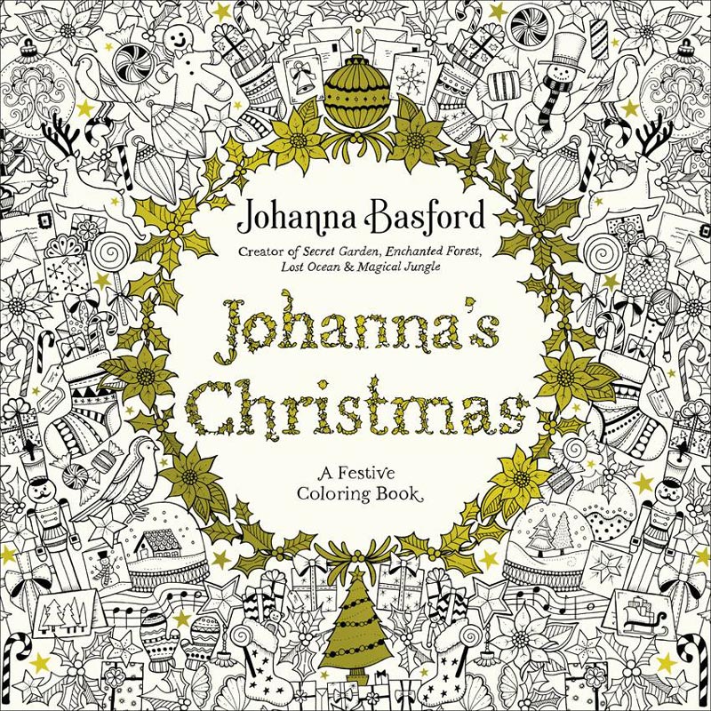 Prévia do livro de colorir As Cores do Natal - lançamento Johanna Basford!