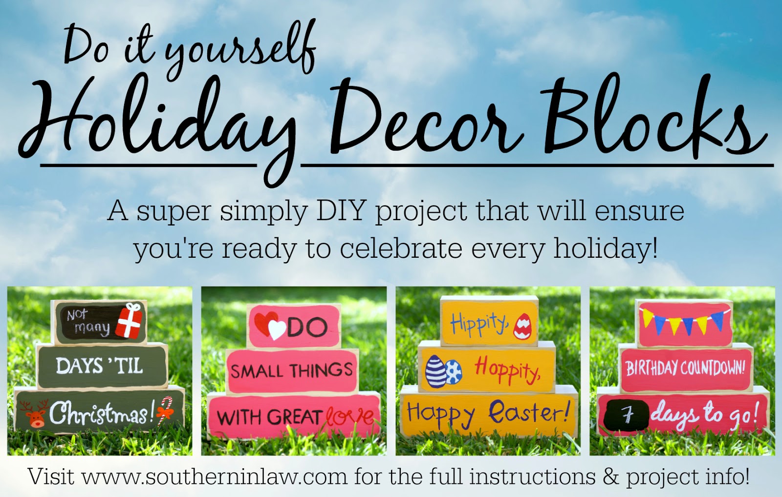 Southern In Law DIY Holiday Decor Blocks