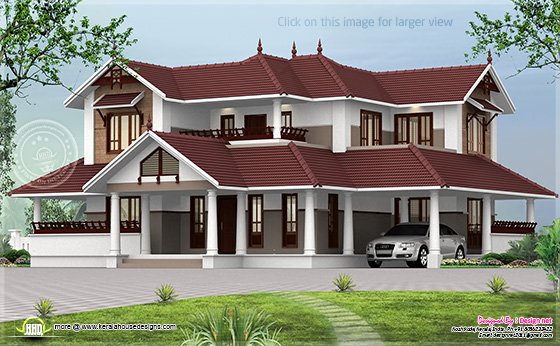 Sloping roof luxury home