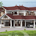Kerala style sloping roof home exterior