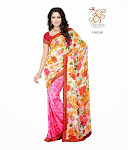 Exquisitely Designed Printed Georgette Saree only for INR 1090.00