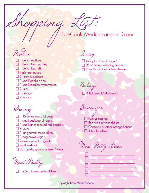 dinner party list