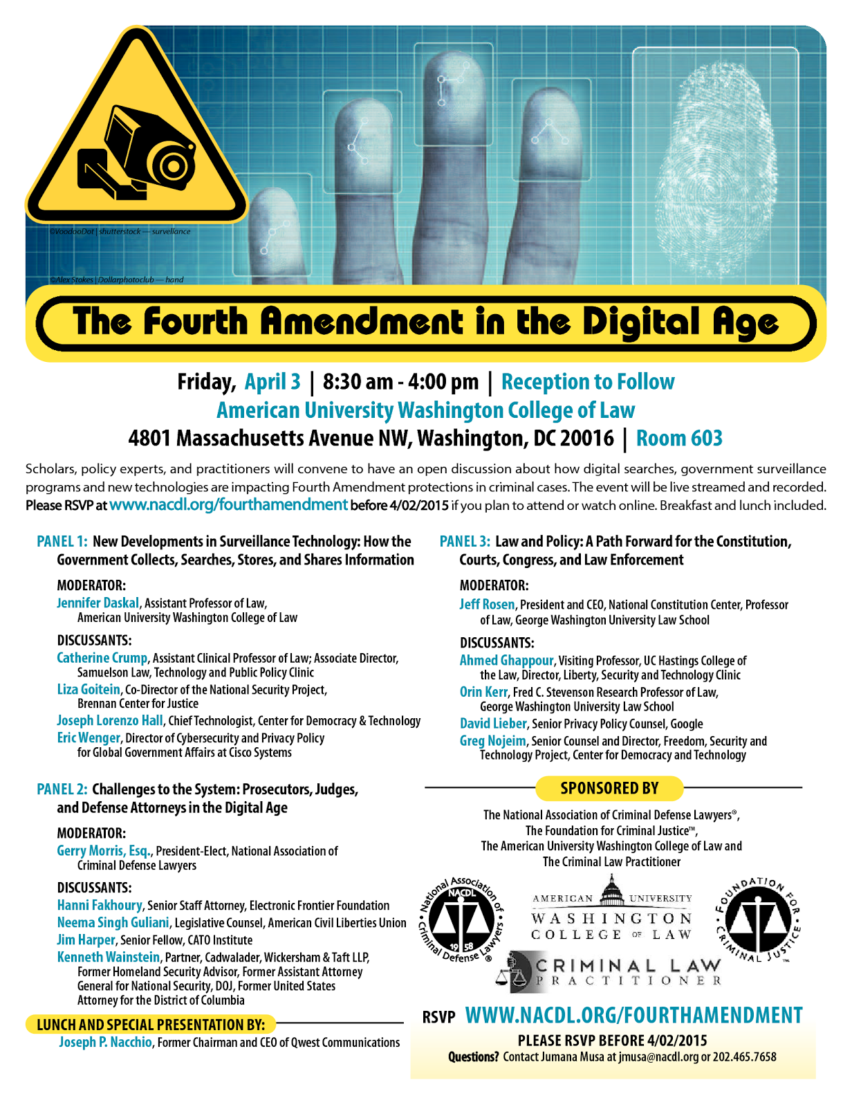 Friday, April 3, 2015: The Fourth Amendment in the Digital Age