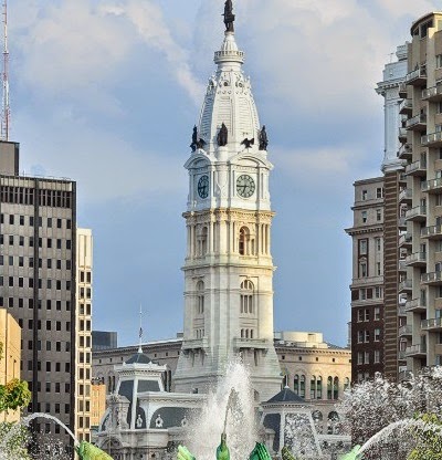 Philadelphia City Hall, Philadelphia...... Planned 200 years before ground was broken, Philadelphia City Hall was designed to be the tallest structure in the world. But construction took so long (1871-1901) that the Eiffel Tower (301 meters) was completed first. It remained the tallest occupied building until 1908 and it's still the biggest city hall in the United States in terms of floor space. Philadelphia City Hall, Broad Street and Market Street, Philadelphia