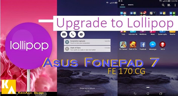 ASUS Fonepad 7 dapat update lollipop