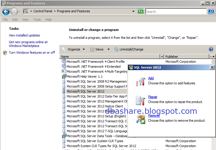 Uninstall SQL Server 2012 completly DBA Share