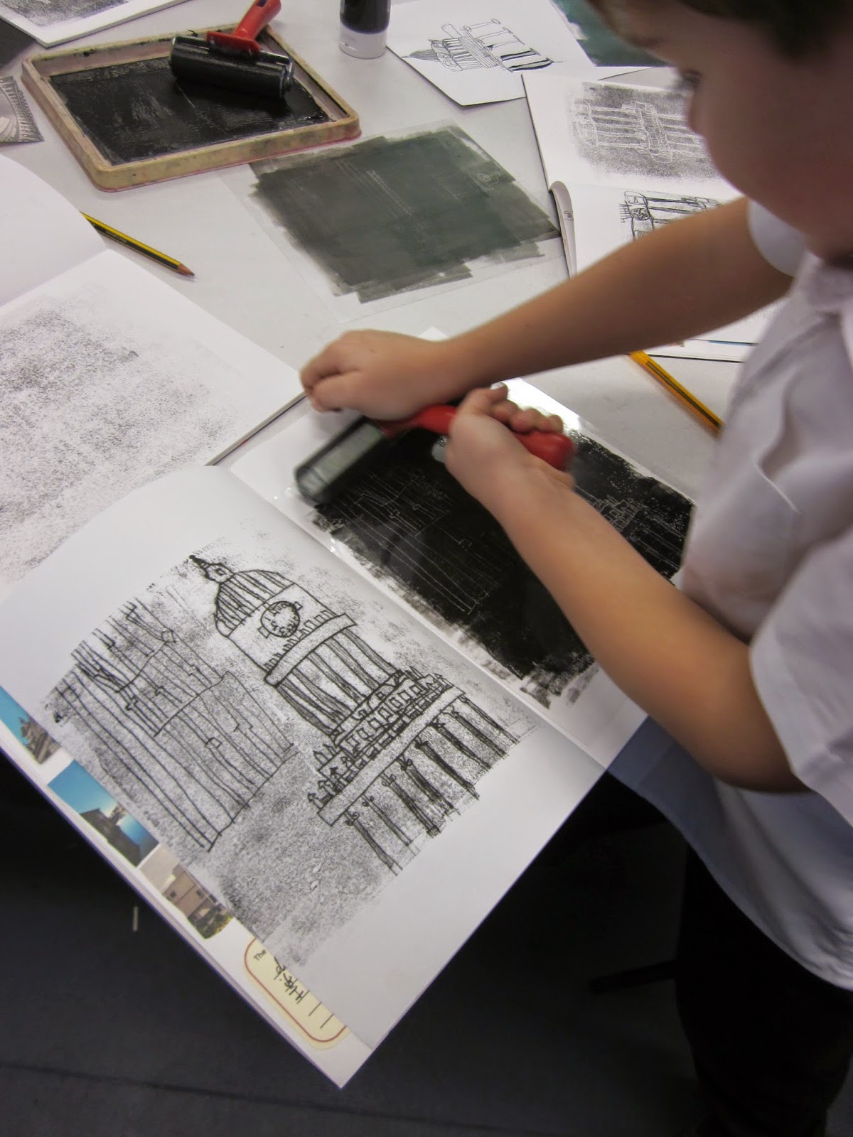Gomersal Primary School Art Year 4 Monoprinting