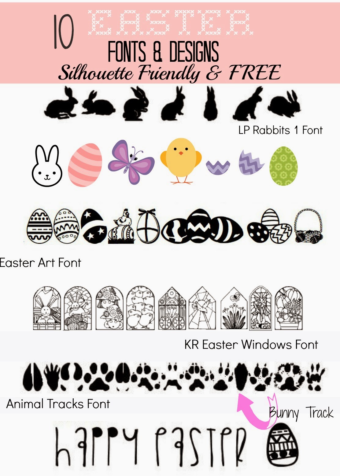 10 (Silhouette Friendly) FREE Easter Fonts and Designs - Silhouette School