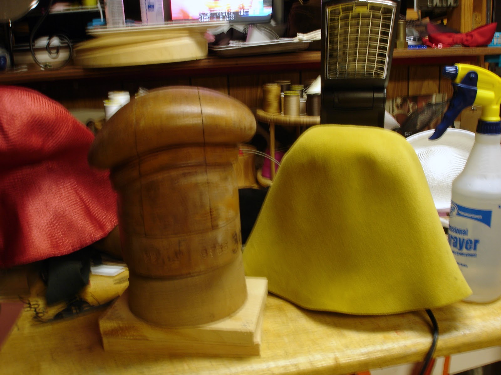 THE MILLINERY SHOP Handmade Hats by MARCIA LACHER Blocking a Hat