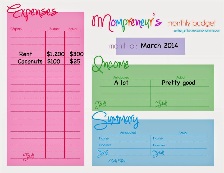 my monthly budget