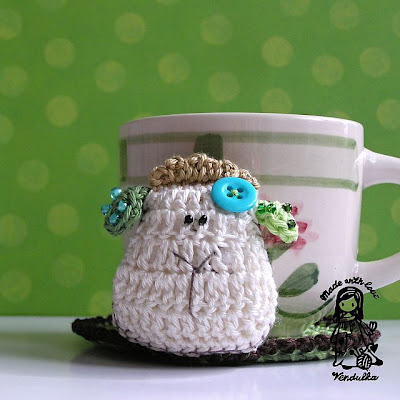 crochet DIY, crochet coaster pattern, crochet pattern, crochet sheep, crochet Vendulka, Magic with hook and needles