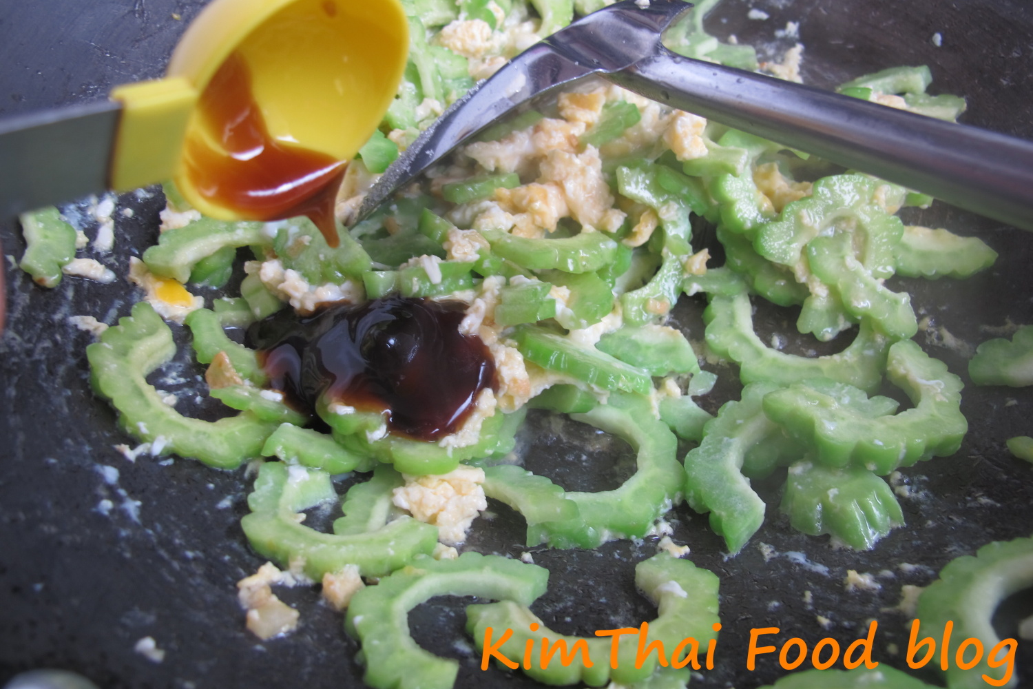 Kim Thai Food Blog Stir Fried Bitter Cucumber with Eggs