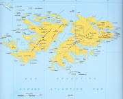 . soberanía de las islas Malvinas, que enfrenta a Argentina y Reino Unido, . mapa referencial de las islas malvinas