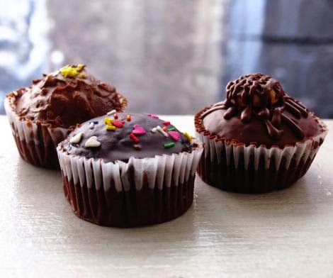 Muffins De Chocolate Bañados
