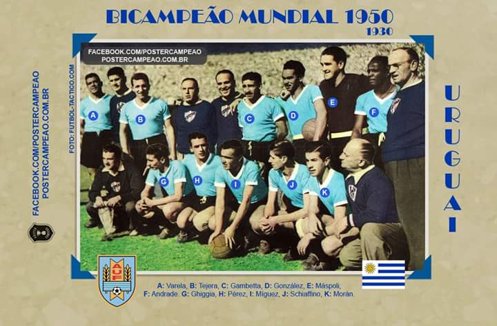 Uruguai Bi Campeão do Mundo 1950