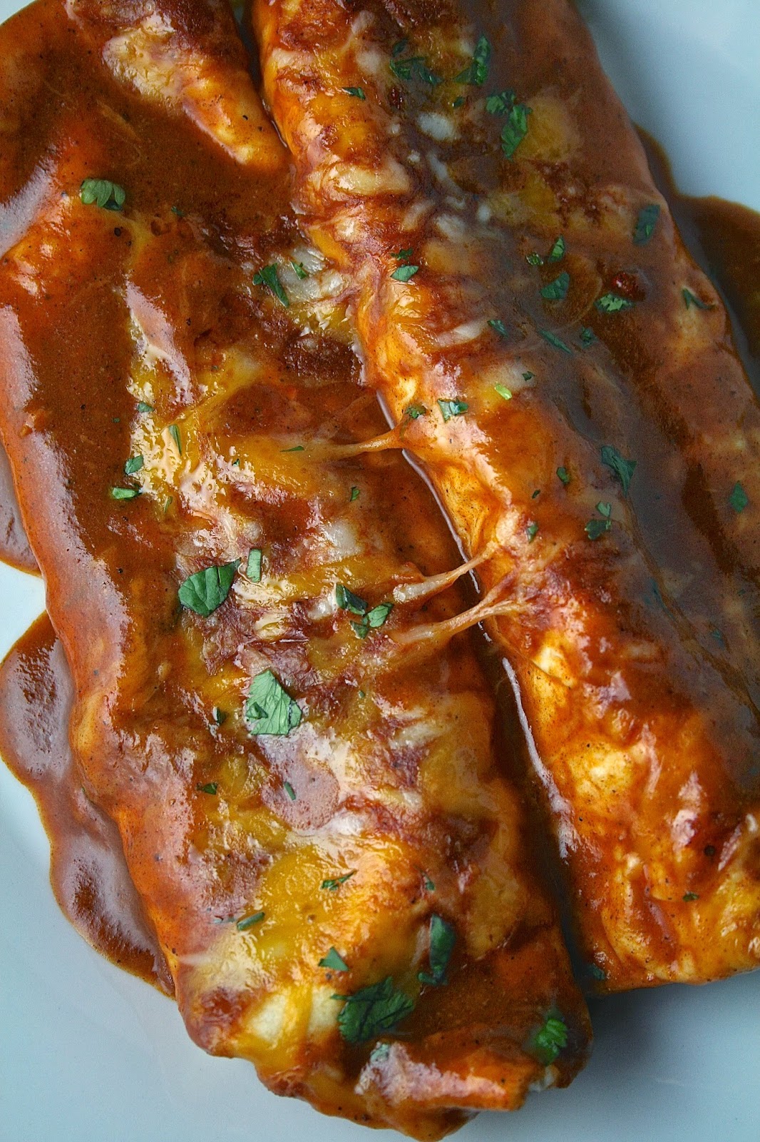 Oregon Transplant Cheese Enchiladas with Chili Gravy